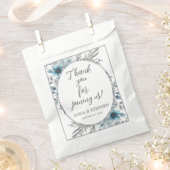 Winter Wonderland Floral Favour Bag (Clipped)