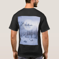 Winter wonderland fog spruce forest snow monogram