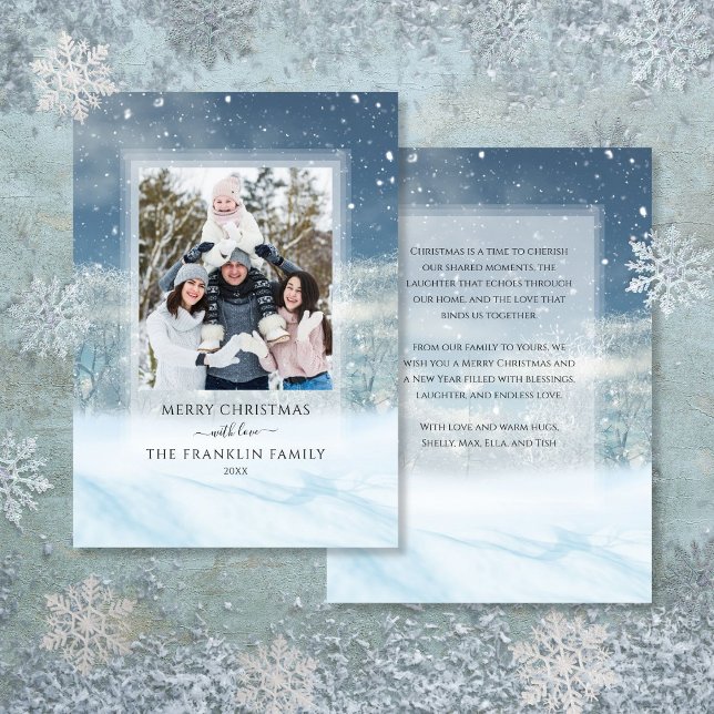 Winter Wonderland Forest Christmas Photo Holiday Card (Winter Wonderland Forest Christmas Photo Holiday Card)