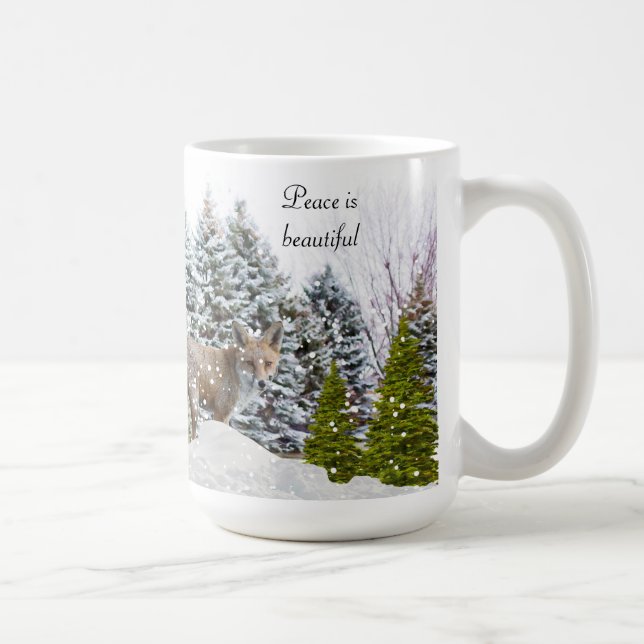 Winter Wonderland Fox / Wildlife Coffee Mug (Right)