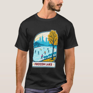 Winter Wonderland Frozen Lake Hockey T-Shirt
