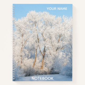 Winter Wonderland Frozen Panorama Photo Notebook