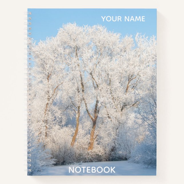 Winter Wonderland Frozen Panorama Photo Notebook (Front)