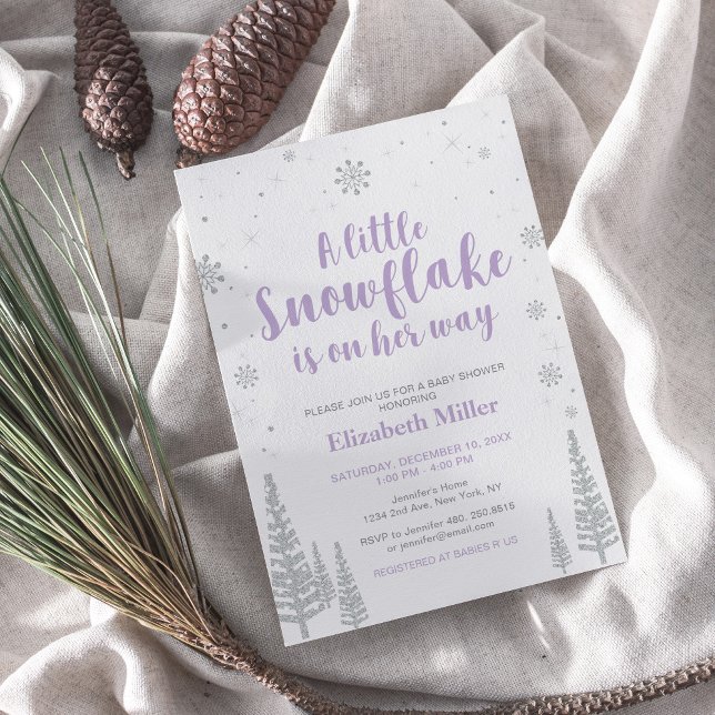 Winter Wonderland, Girl Baby Shower/Baby Sprinkle Invitation (Creator Uploaded)