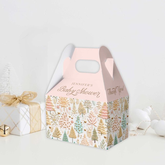Winter Wonderland Girl Baby Shower Favour Box (Winter Wonderland Girl Baby Shower Favor Box)