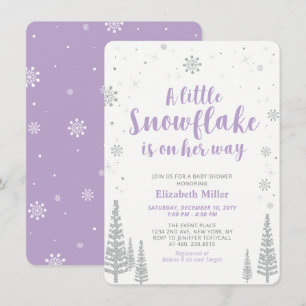 Winter Wonderland, Girl Baby Shower Invitation