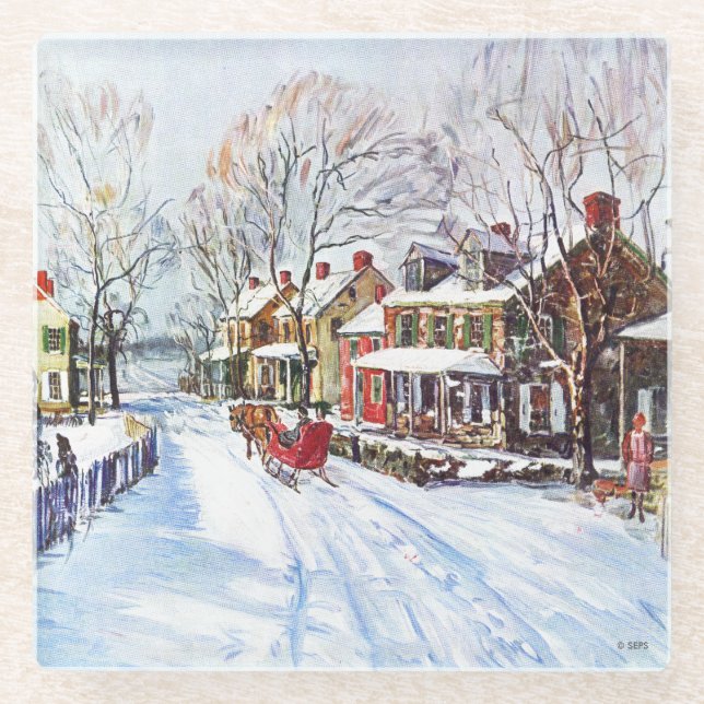 Winter Wonderland Glass Coaster (Front)