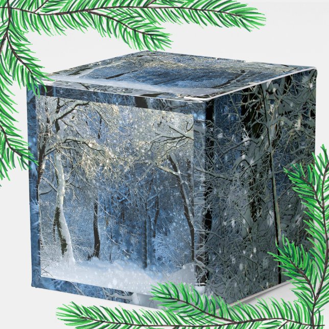 Winter Wonderland Glittery Snow Forest Favour Box (Creator Uploaded)