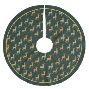 Winter Wonderland Gold Reindeer Tree Skirt