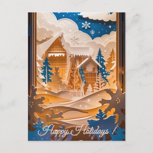 Winter Wonderland Greeting Postcard (Front)