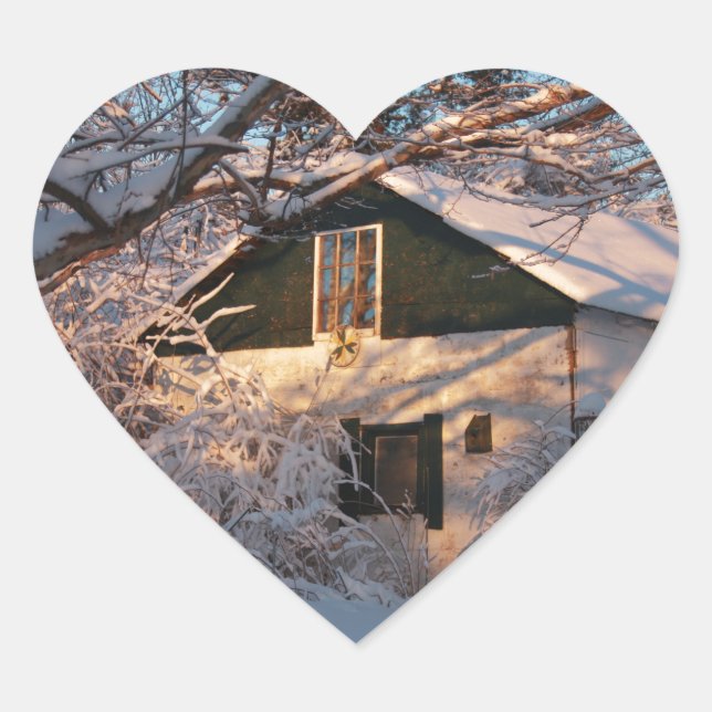 Winter Wonderland Heart Sticker (Front)