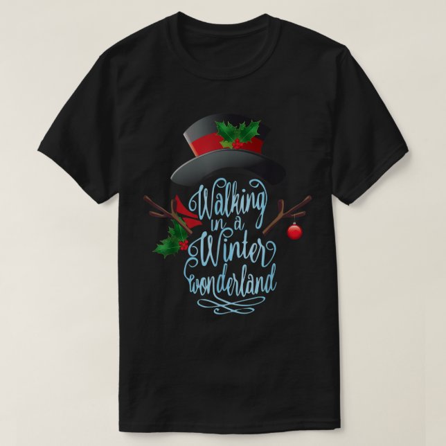 Winter Wonderland Holiday Art T-Shirt (Design Front)