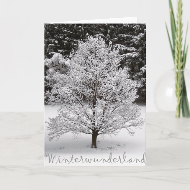 Winter wonderland holiday card (Front)