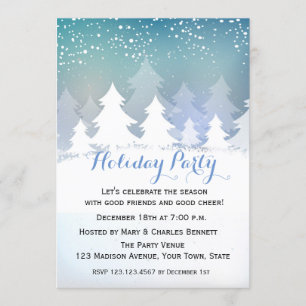 Winter Wonderland, Holiday Party Invitation