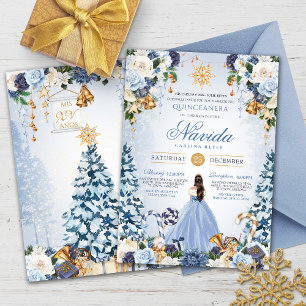 Winter Wonderland Holiday Snow Princess Quince  Invitation