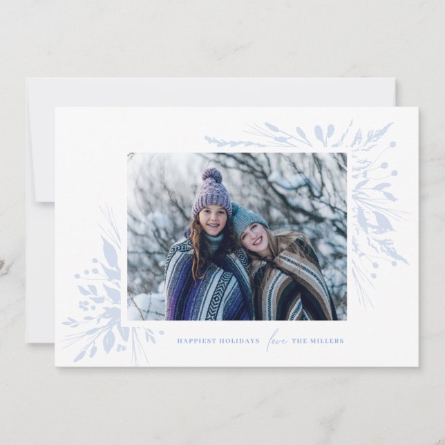 Winter Wonderland Horizontal Holiday Photo Card (Front)