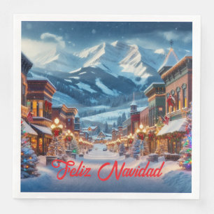 Winter Wonderland in Crested Butte, Colorado Napkin