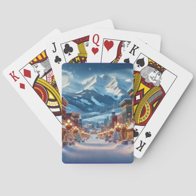 Winter Wonderland in Crested Butte, Colorado Playing Cards (Back)