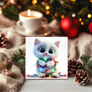 Winter Wonderland Kitten Holiday Card