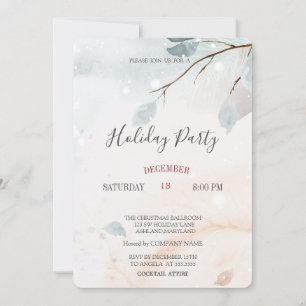 Winter Wonderland Landscape Holiday Christmas  Invitation