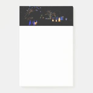 Winter Wonderland Lights Blue and White Holiday Post-it Notes