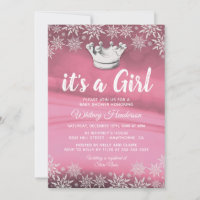 Winter Wonderland Little Princess Girl Baby Shower