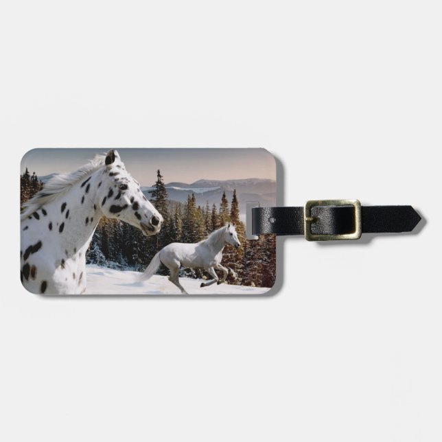 Winter Wonderland Luggage Tag (Front Horizontal)