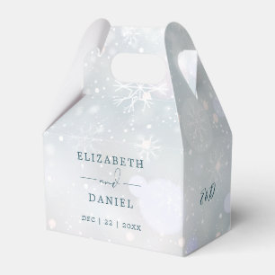 Winter Wonderland Monogram Snow Wedding Favour Box
