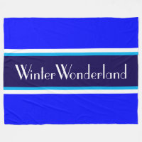 WINTER WONDERLAND Navy Sky Royal Blue  Stripes