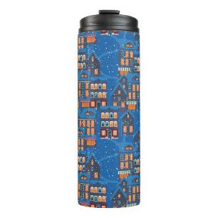 Winter Wonderland: Nighttime House Scapes Thermal Tumbler