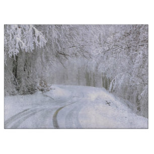 Winter Wonderland of Snow Cutting Board