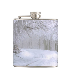 Winter Wonderland of Snow Hip Flask