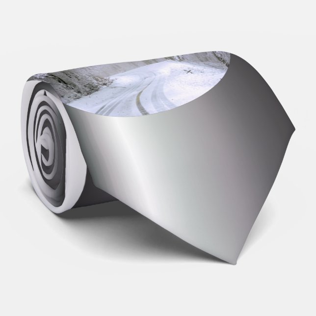 Winter Wonderland of Snow Tie (Rolled)