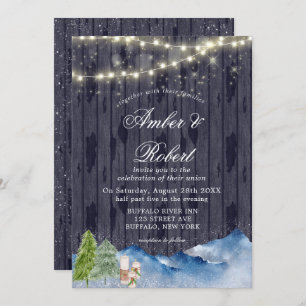 Winter Wonderland   Painted Wedding Invitations