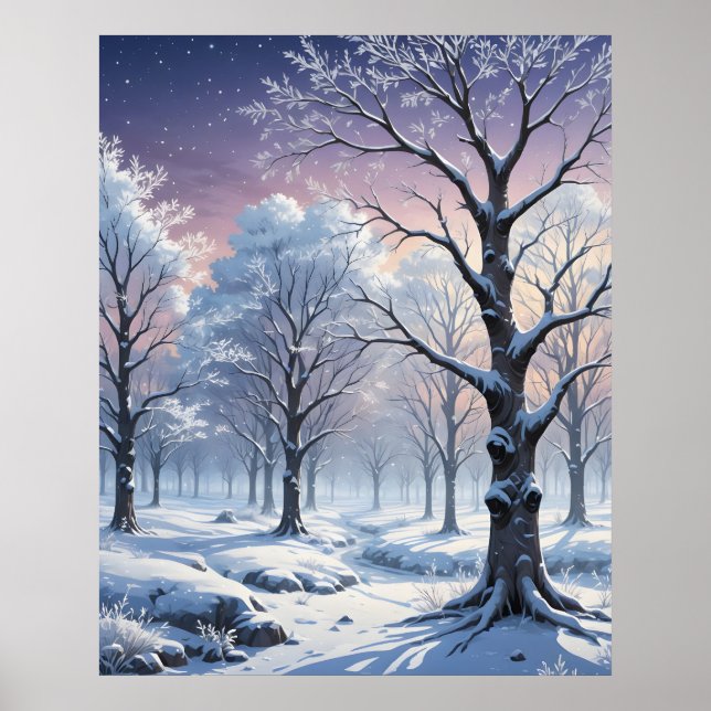 Winter wonderland painting poster (Front)