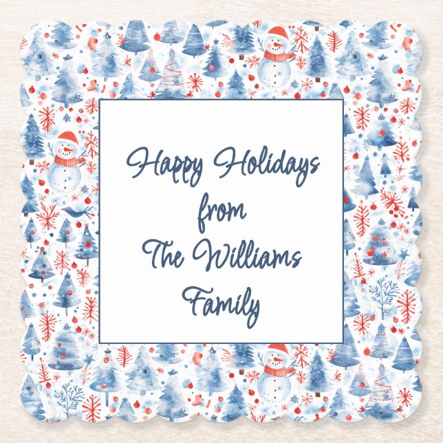 Winter Wonderland Paper Coaster (Front)