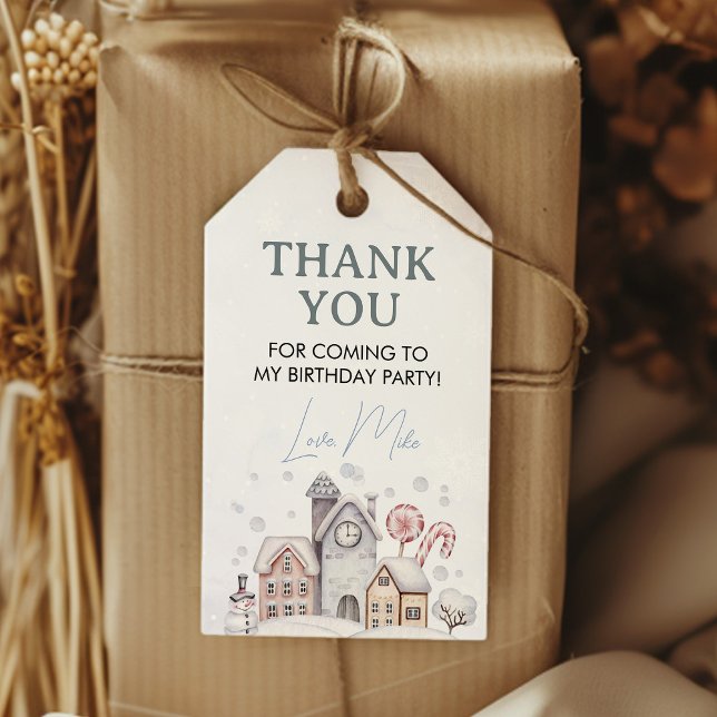 Winter Wonderland Party Thank You Favour Tag (Creator Uploaded)
