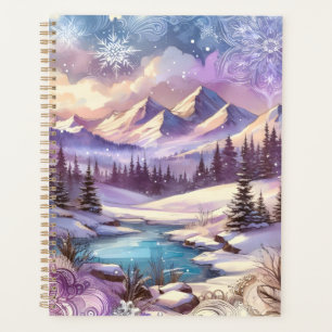 Winter Wonderland Patterns of Nature Mountain Lake Planner