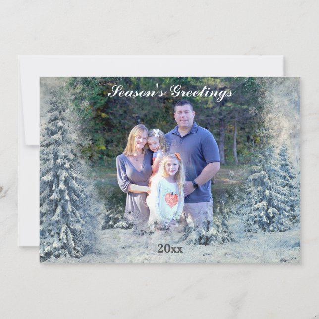 Winter Wonderland Photo Holiday Card (Front)