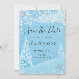 Winter Wonderland,Pine Tree Save The Date