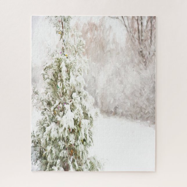 Winter Wonderland,Pine Tree,Snow Jigsaw Puzzle (Vertical)