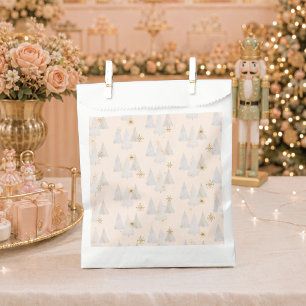 Winter Wonderland Pine Tree Snowflake Holiday Favour Bag
