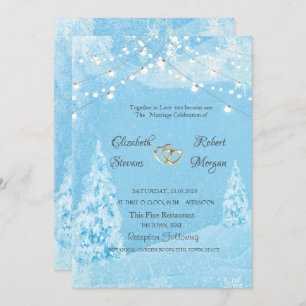 Winter Wonderland, Pine Tree Wedding  Invitation