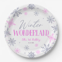 Winter Wonderland Pink Snowflake Birthday Party