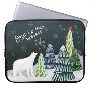 Winter Wonderland Polar Bear Laptop Sleeve