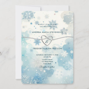 Winter Wonderland QR Wedding Invitation