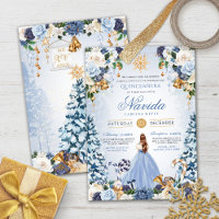 Winter Wonderland Quinceañera Light Blue Snow