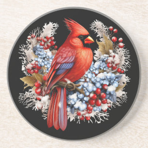 Winter Wonderland Red Cardinal Coaster