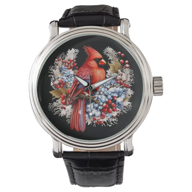 Winter Wonderland Red Cardinal Watch (Front)