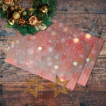 Winter Wonderland Red Snowflakes On Wood Tissue Paper<br><div class="desc">Winter themed tissue paper design featuring red snowflakes and lights on a wooden background.</div>